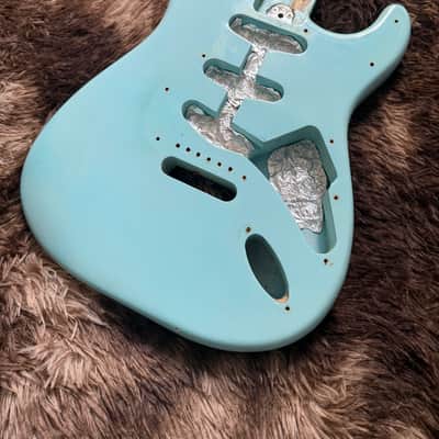 1978 Fender Stratocaster 3-Bolt Body - Sonic Blue Refin image 1