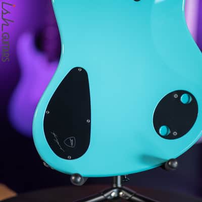 Dingwall Super J 5-String Buckeye Burl Purple to Turquoise Reverseburst image 14
