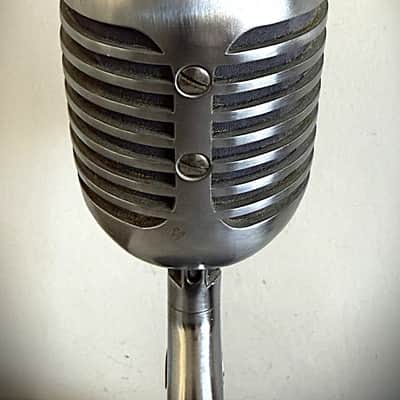 Gorgeous 1950's Shure/Bogen U10X Dynamic Microphone, works, w/cable, stand (55) imagen 7