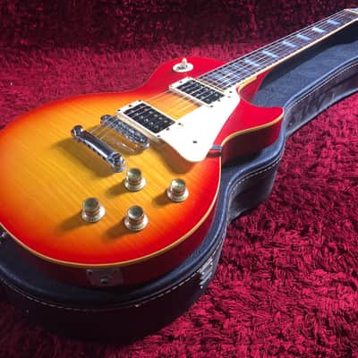 Electric Guitar Les Paul GRECO EG-500 Cherry Sunburst Hard Case Japan Vintage image 1