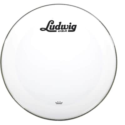 Ludwig Smooth White Bass Drum Resonant Head 20" w/Script Logo