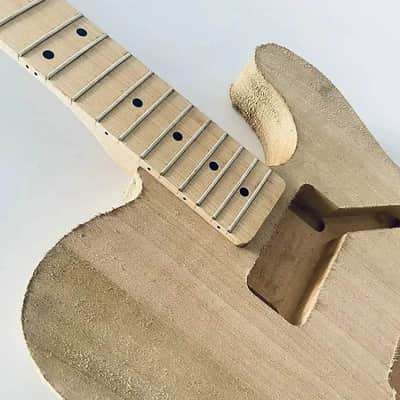 Harley Benton Tele Style Guitar Neck with HH Unfinished Body Set image 16