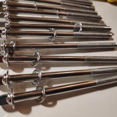 Taiwan Kick Drum Tension Rods 100mm x 5.23 mm M6 2020 Chrome image 2