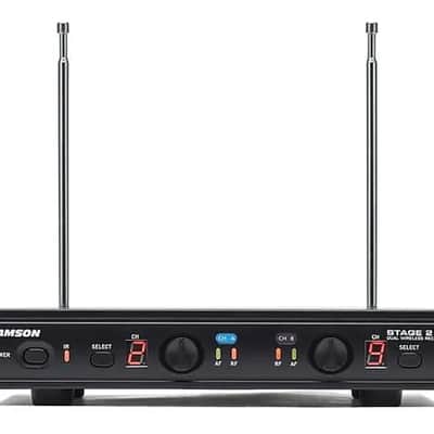 Samson SWS212HH-E Stage 212 Dual Frequncy Wireless Handheld Microphone System - Black image 5