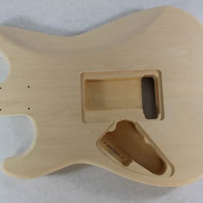 Unfinished Basswood HHH guitar body - fits Fender Strat Stratocaster neck Floyd Rose J978 image 3