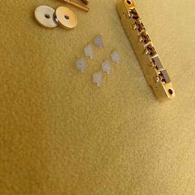 Gibson PBBR-020 ABR-1 “Wired” Tune-O-Matic Bridge 24K Gold plated with Brass and Nylon Saddles.- 2025 image 8