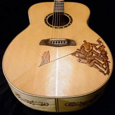Blueberry Handmade Acoustic Guitar Dreadnought US MARINES Built to Order image 13