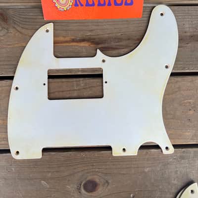 Real Life Relics Aged White Telecaster® Pickguard 1 Ply 8 Hole Humbucker Opening   [PGP1]