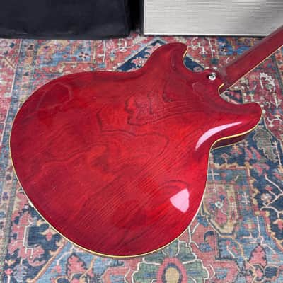 Yamaha ES-335 Style Model SA-700 Semi Hollow Persimmon Red - 1980 image 5