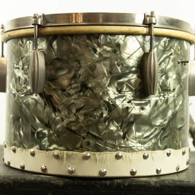 1940s Slingerland 9x13 Black Diamond Pearl Radio King Tom image 2