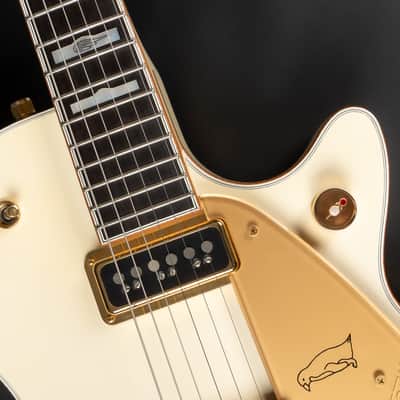 2003 Gretsch G6134 White Penguin - White | Japan Singlecut Dynasonic Pickups Ebony Fretboard w/ Hump Block Feather Motif Inlays First Production Year | OHSC image 21