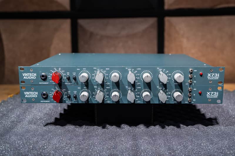 Vintech Audio Vintech Audio X73i Pair + Power Supply | Neve 1073 Style Class A Mic Preamp EQ | Pro Studio 2016 - grey image 1