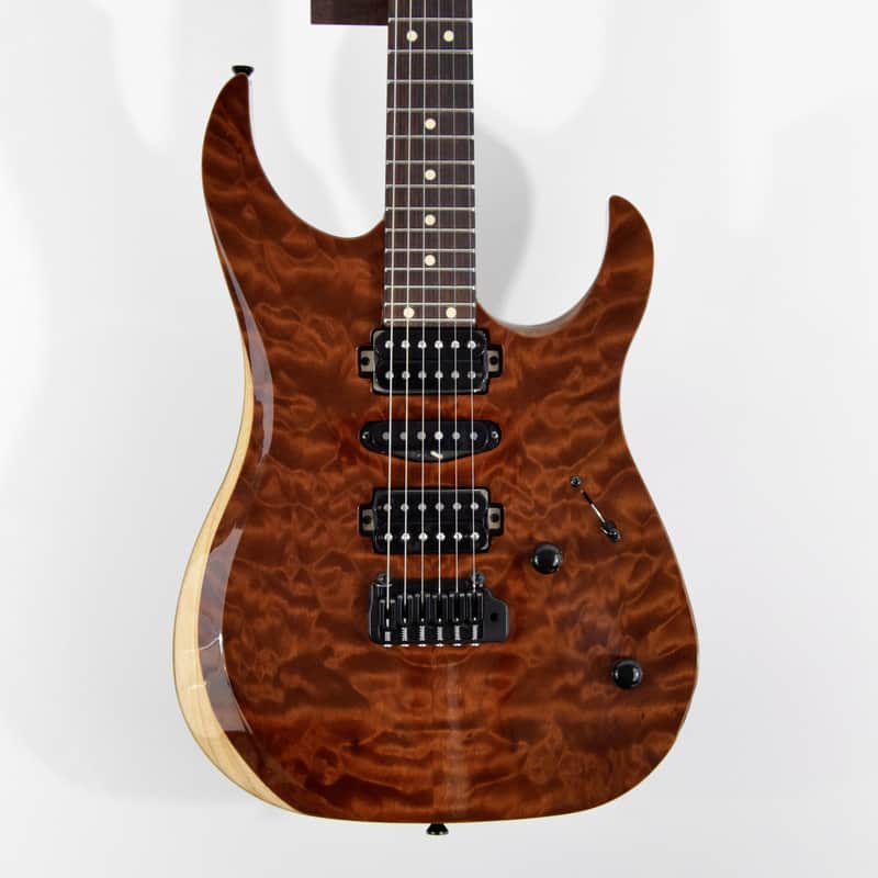 LsL Instruments XT4 DX "Adria" Electric Guitar w/ Case - Transparent Brown image 1