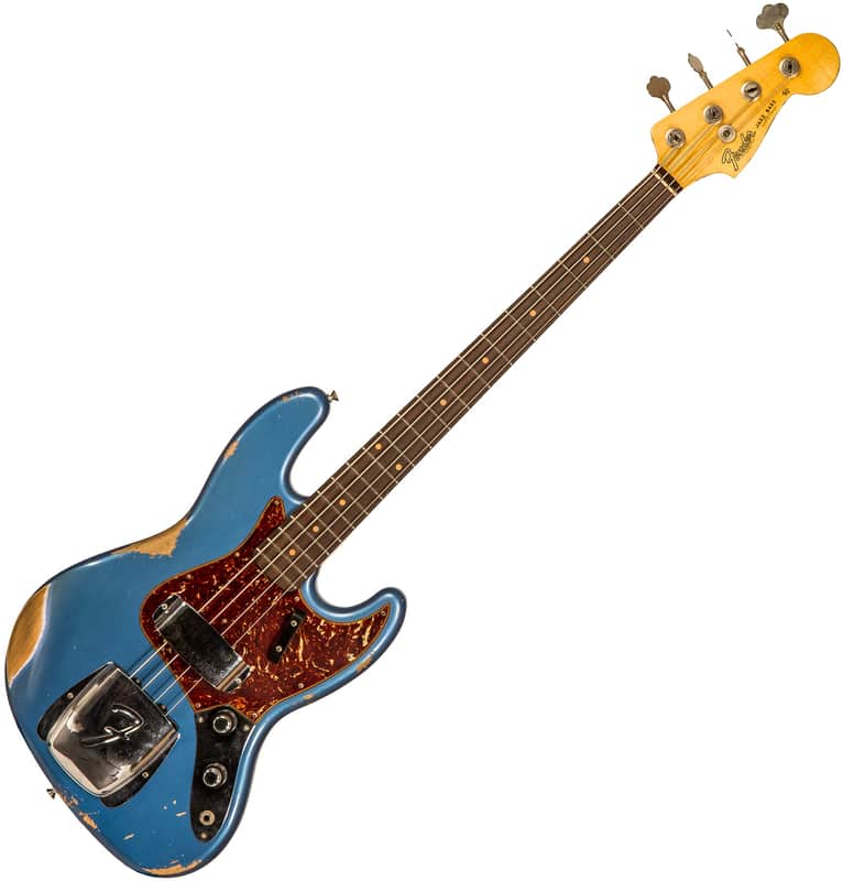 Fender CUSTOM SHOP JAZZ BASS 1961 RW #CZ556667 - Heavy Relic Lake Placid Blue image 1