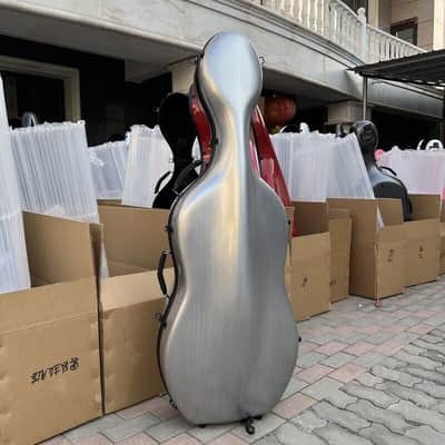 4/4 Cello Case Carbon Fiber Cello Box Carry for gray colour,free shipping image 2