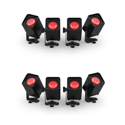 2x Chauvet DJ Freedom H1 IP x4 Outdoor Rated Palm sized RGBAW+UV LED Fixture Set of 4 image 1