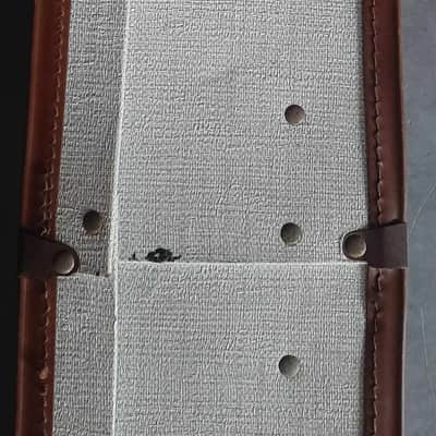 Vintage Cheney Hard Case 1950'S- 1960'S - Red interior. White and faux leather for dreadnought guitar image 10