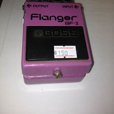 BOSS vintage BF-2 Flanger 1980, black label, MIJ, Silver Screw, Rubber Stamped image 7
