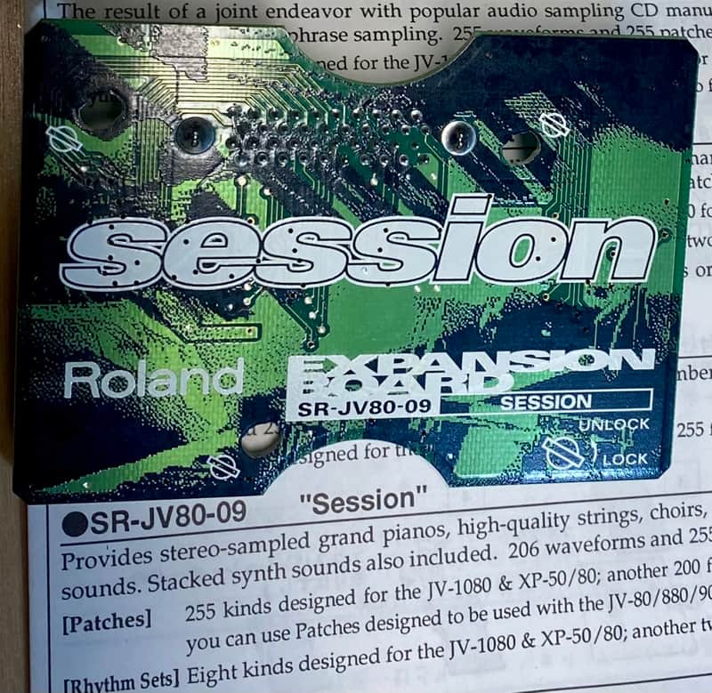 Roland SR-JV80-09 Session Expansion Board 1990s - Green image 1