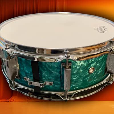 ๐๐ฅPork Pie 4.5"x13" 8-lug Snare, Emerald Pearl (1998) image 2