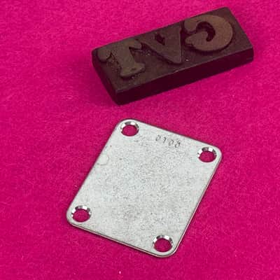 GVT Vintage Hysteric Guitar Parts Aged Pre-CBS 50’s Serial No. vintage Style Replacement Neckplate - Aged - Aged image 3