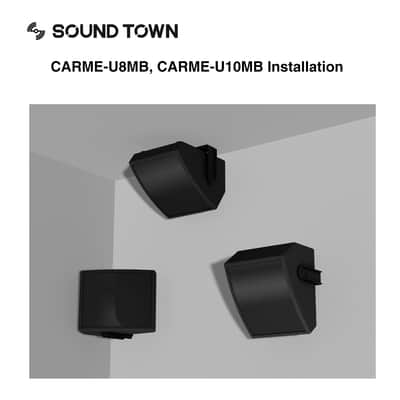 CARME-U8MB | 8" Coaxial Passive 2-way Pro PA DJ Stage Commercial Monitor Surface-Mount Speaker, Black, Live Sound, Bar, Church image 8