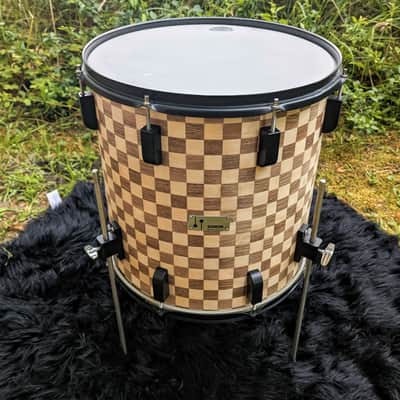 Restored Sonor Swinger Action Vintage 70s Set with Teardrop Badges - Checkerboard Veneer image 19