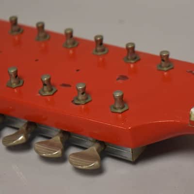 1960's Danelectro 12-String Prototype Neck Red w/Box image 22