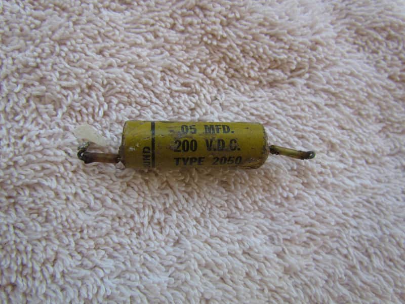 Vintage Chicago Condenser Corp Capacitor Vintage Amplifier Or Guitar Capacitor Vintage Amp/Guitar Part .05MFD 200 VDC image 1