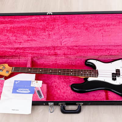 1982 Fender JV Precision Bass ‘62 Vintage Reissue PB62-75 Black w/ Case & Tags, Japan MIJ Fujigen image 23