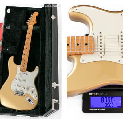 2020 Fender Lincoln Brewster Stratocaster in Aztec Gold. Boost. Dimarzio image 7