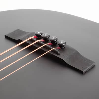 Lindo Left Handed Neptune V3 Short Scale (30") Electro Acoustic Bass Guitar & Premium HARD CASE - Matte Black image 13