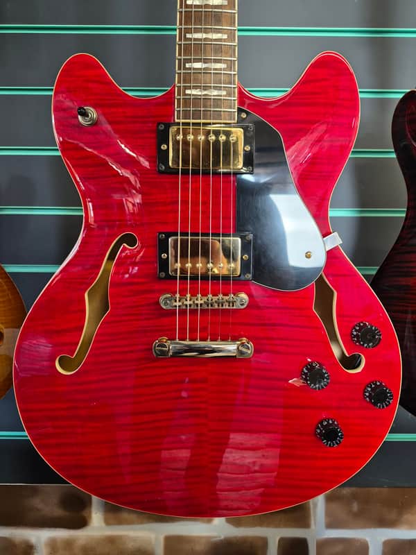 Peavey JF1EX Transparent Red Semi-Hollow Electric Guitar | Reverb