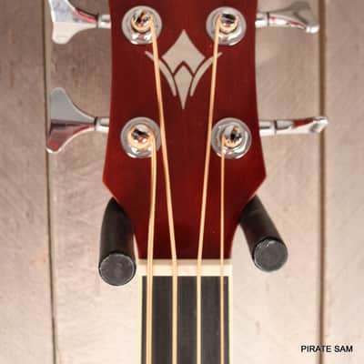Washburn AB5K Custom Art 4-String Acoustic Bass "The Puzzle Factory " w /gig bag image 6