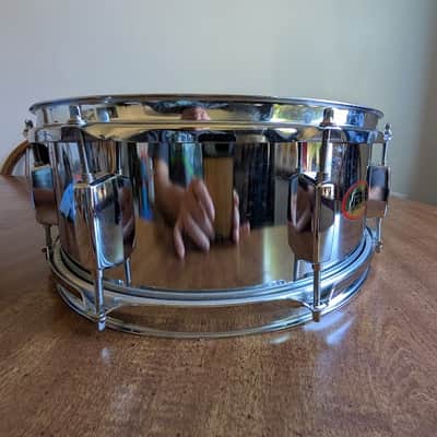 Verve Percussion 14" x 5.5" Steel snare 90s image 9