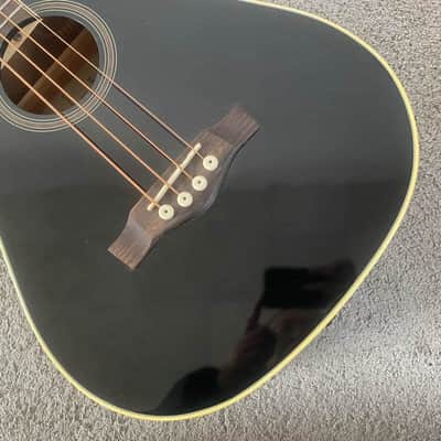 Eko 4 String Acoustic Electric Bass, Mahogany Body, Rosewood Fretboard Neck, 22 Frets image 13