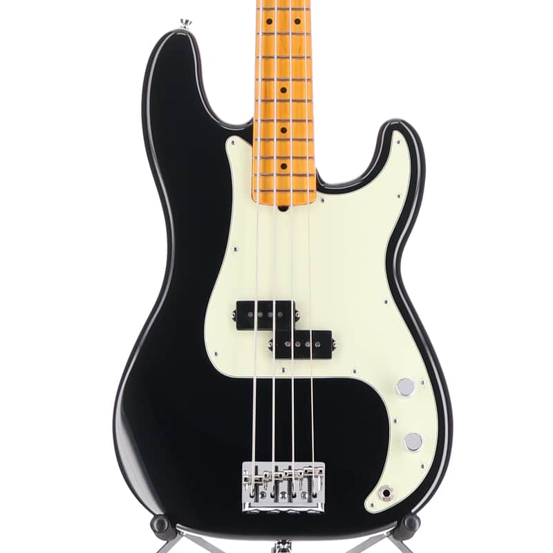 Fender Certified Pre-Owned American Professional II Precision Bass, Maple Fingerboard, Black (F8) (02348)
