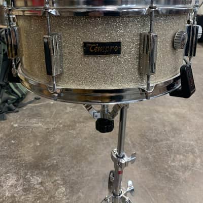 Tempro Vintage MIJ 5" x 14 " Silver Sparkle Snare Drum image 1