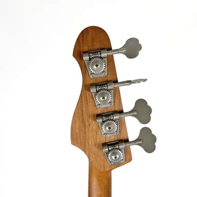 Offbeat Guitars "Roxie" 30" Short Scale Bass in Butterscotch Candy on Distressed Pine, Roasted Maple Neck, Fralin Split '51 P-Bass Pickup, Gotoh Hardware image 16
