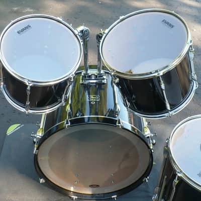 1999 Pearl Export Select Ebony Mist Rare- Mahogany/Poplar/Birch Shells image 6