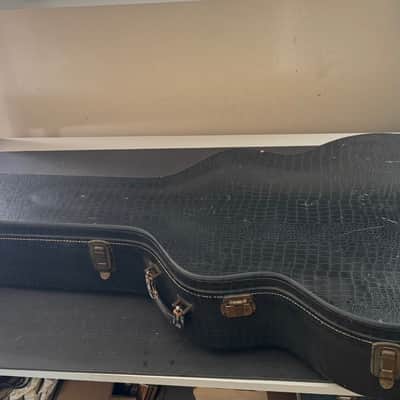 Vintage 1940s–1950s Epiphone Lifton Archtop Case – Black Alligator / Purple Interior image 1