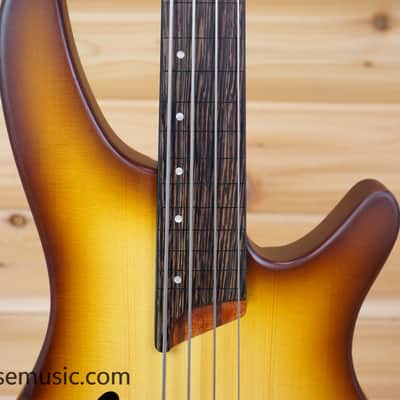 Ibanez SRH500F-NNF Bass Workshop Fretless Soundgear - Natural Browned Burst Flat image 4