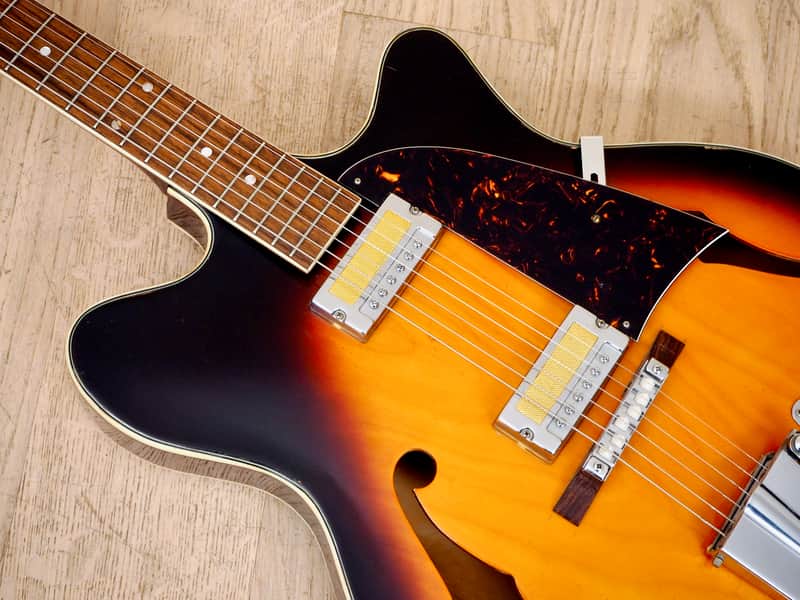 1960s Guyatone SG-12T Vintage Electric Guitar w/ Gold Foil Pickups