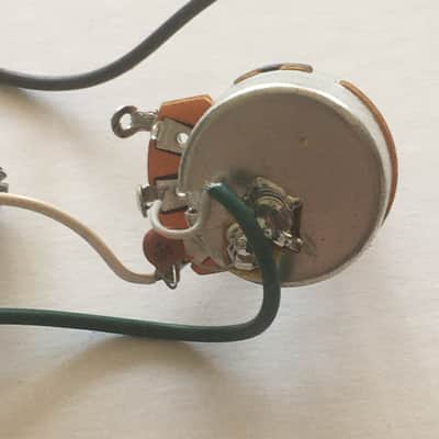 2 Vintage 1996 Fender Thinline Tele Guitar Micro Pots Wiring Harness 500K Parts image 4