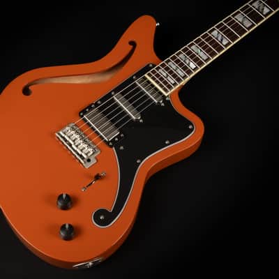 2021 D'Angelico Deluxe Bedford SH LE Tremolo - Rust | Korea Semi-Hollow Limited Edition 34 from 50 Seymour Duncan HSS Pickups | OHSC image 5