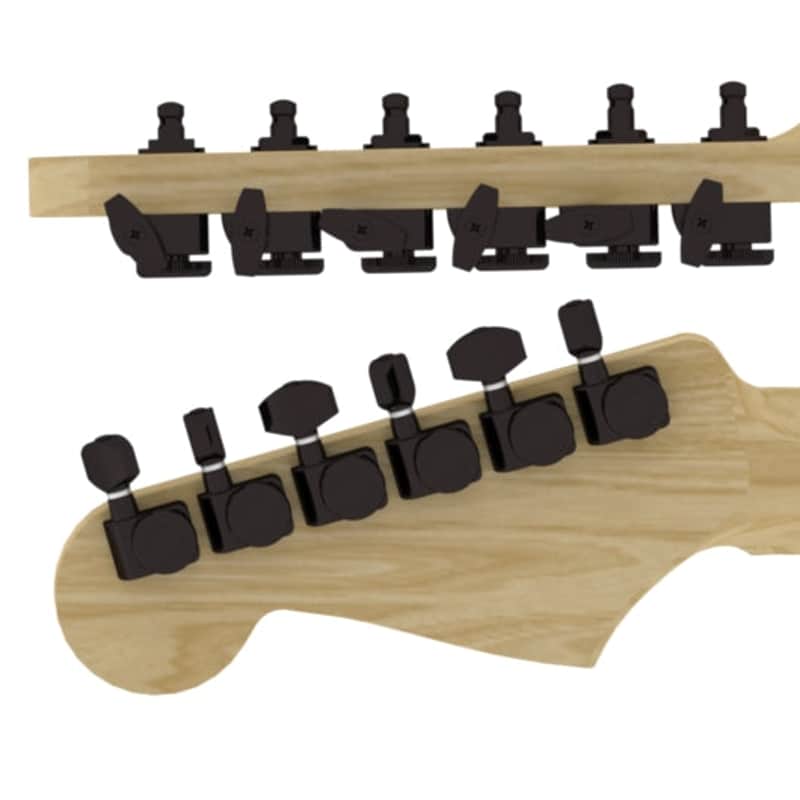 HipShot Tuner Upgrade Kit Fender Direct Retrofit Closed BLK image 1