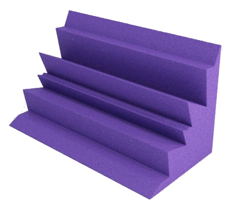 Purple Bass Traps - 12x12x24 Inch - 8 Pack - Acoustic Foam Corner Bass Absorbers image 1