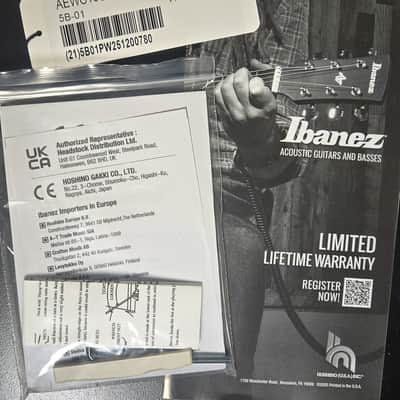 Ibanez AEWC16QA Acoustic Electric Guitar Trans Black Sunburst (780) image 8