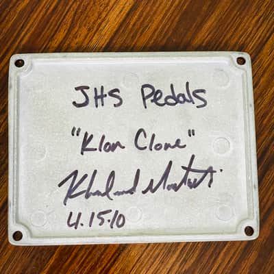 2010 JHS Klon Clone Replica Handwired Guitar Pedal Aged Raw Silver with Daka-Ware 1470 Oxblood Davies Knobs image 7