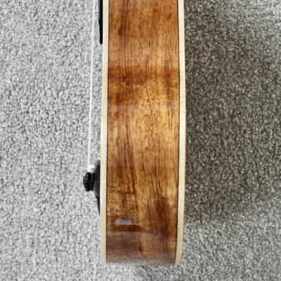 Big Island Ukulele Co. Solid Koa Deluxe Soprano Abalone Inlay KX-SPG W/ Carrying Case image 9